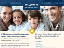 Tablet Screenshot of evers-bautrocknung.de